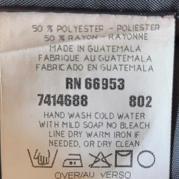 Vintage Joan Leslie Women Plus 24W Houndstooth Blazer Tan Black Shoulder Pad Zip - Picture 12 of 12